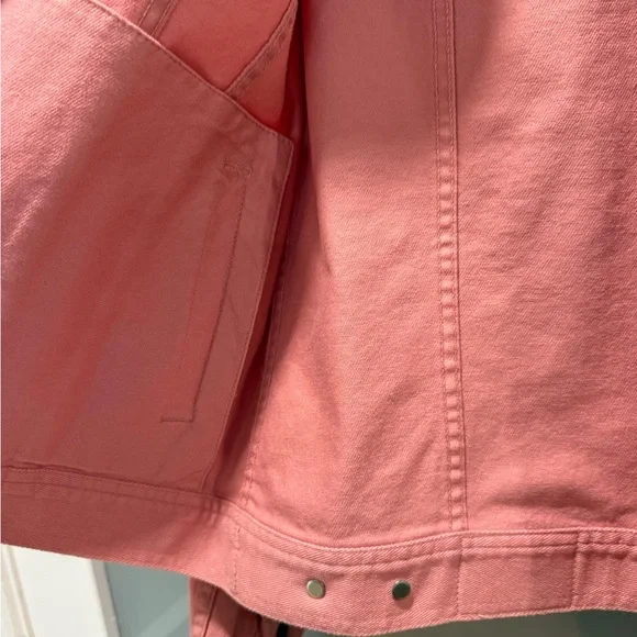Lauren Ralph Lauren Pink Coral Jean Jacket size Medium - Picture 3 of 7